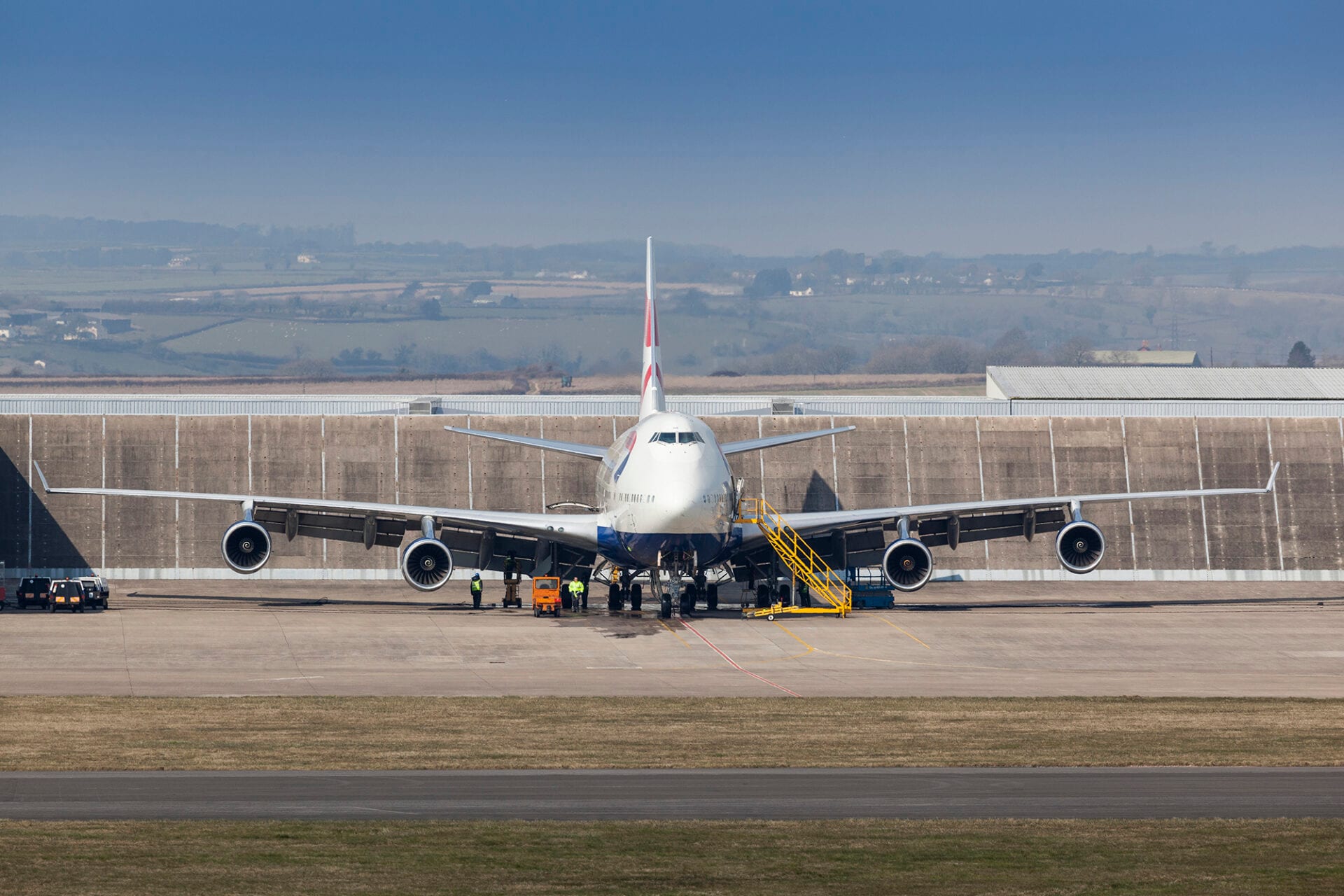Aircraft on the runway